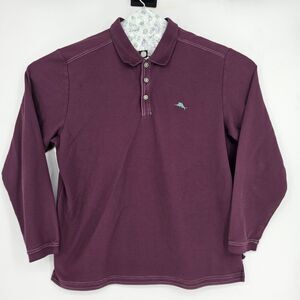 Tommy Bahama Shirt Mens Extra Large Polo Golf Casual Preppy Supima Cotton Maroon